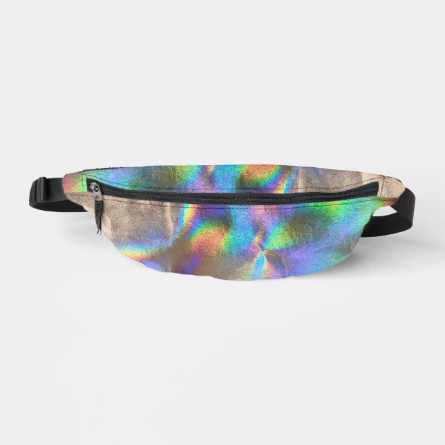 Sacs Banane Glam Holographique Arc-en-ciel métallique de luxe (Recto)