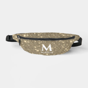 Sacs Banane Glam Or Bling Paillettes Initial Monogramme