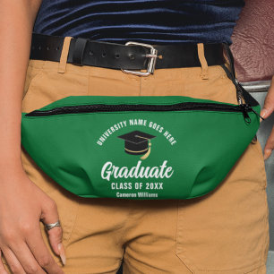Sacs Banane Gradué vert personnalisable 2025 Graduation