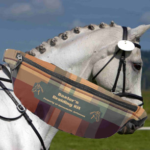 Sacs Banane Green Orange Plaid Horse Show Mane Tail Braiding