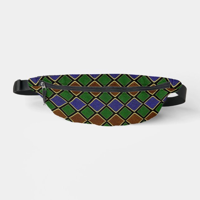Sacs Banane Grille Diamant Arlequin : Harmonie Texturée (Recto)