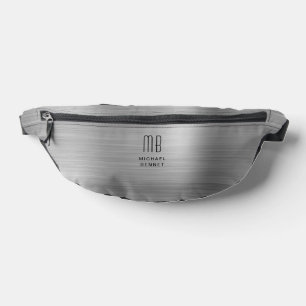 Sacs Banane Gris argent Monogramme Moderne