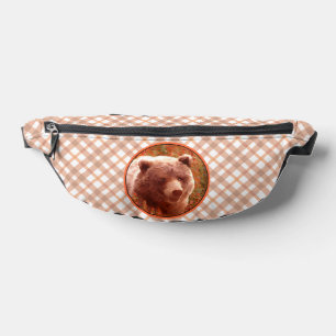 Sacs Banane Grizzly Bear Cub dans Fireweed Peinture Art de la