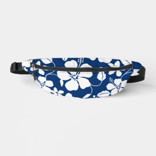 SACS BANANE HAWAIIAN HULA (HIBISCUS) MOTIF EN BLEU DE MARINE
