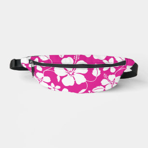 SACS BANANE HAWAIIAN HULA (HIBISCUS) MOTIF EN ROSE CHAUDE