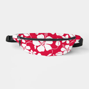 SACS BANANE HAWAIIAN HULA (HIBISCUS) MOTIF EN ROUGE