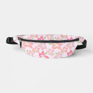 Sacs Banane Hibiscus rose, Fleurs roses, Motif de fleurs
