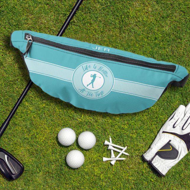 Sacs Banane Humour de golfeur Tee de golf Sports Monogramme sa (Golfer Humor Golf Tee Sports Monogram Teal For Her Fanny Pack)