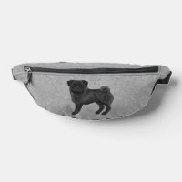 Illustration de chien Carlin noir mignon Chien de