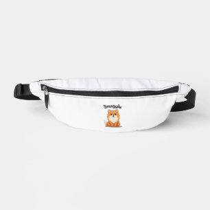 Sacs Banane Illustration de chien mignon Pomeranian câlin vint