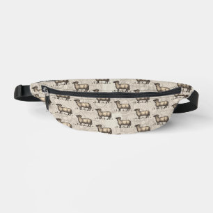 Sacs Banane Illustration de mouton vintage : Art classique de