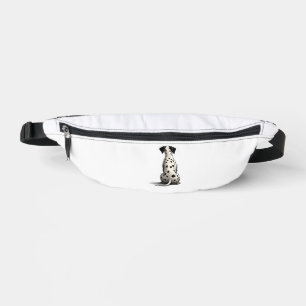 Sacs Banane Illustration d'un chien dalmatien vintage vu de de