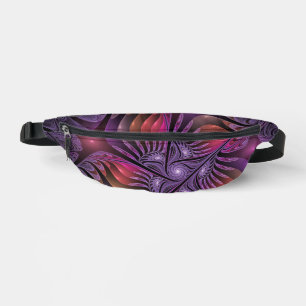 Sacs Banane Imaginaire coloré Abstrait Trippy Violet Fractal