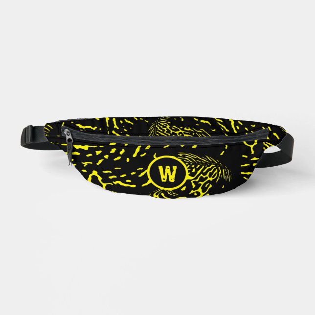 Sacs Banane Impression de monogramme d'animal sauvage tigre no (Recto)