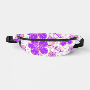 Sacs Banane Impression simple de fleurs aquarelles violettes e