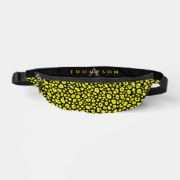 Sacs Banane Imprimé animalier tendance noir jaune léopard mono