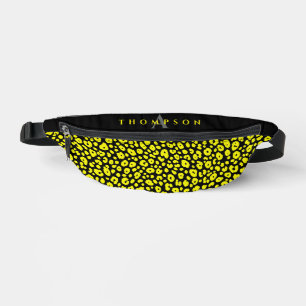 Sacs Banane Imprimé animalier tendance noir jaune léopard mono