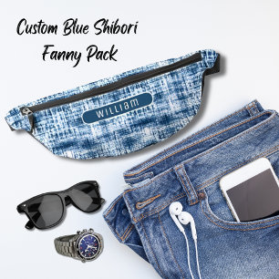 Sacs Banane Indigo Bleu & Blanc Motif Shibori Tendance Ados
