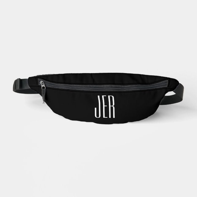 Sacs Banane Initiales de monogramme moderne personnalisables N (Recto)