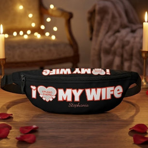 Sacs Banane J'aime ma femme personnalisé – Ajouter nom et phot