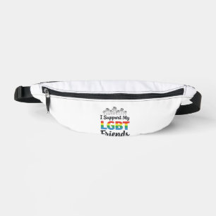 Sacs Banane Je soutiens mes amis LGBT Vectoriel de Fierté Arc-