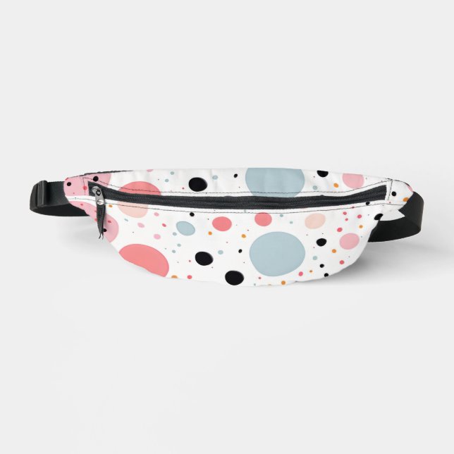 Sacs Banane Joli motif à pois blanc (Recto)