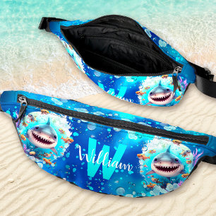 Sacs Banane Joli requin Océan Bleu Vacances été Nom