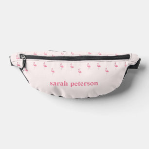 Sacs Banane Joli rose flamingo nom personnalisé rose