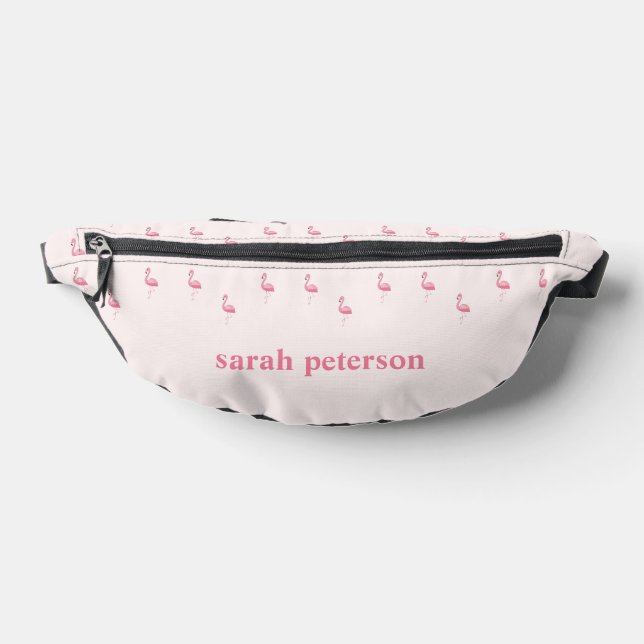 Sacs Banane Joli rose flamingo nom personnalisé rose (Poser)