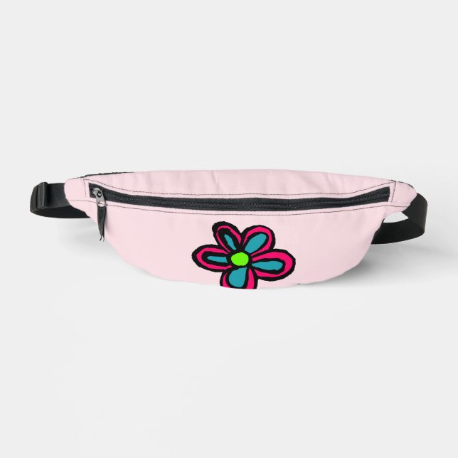 Sacs Banane Jolie Fleur Rose (Recto)