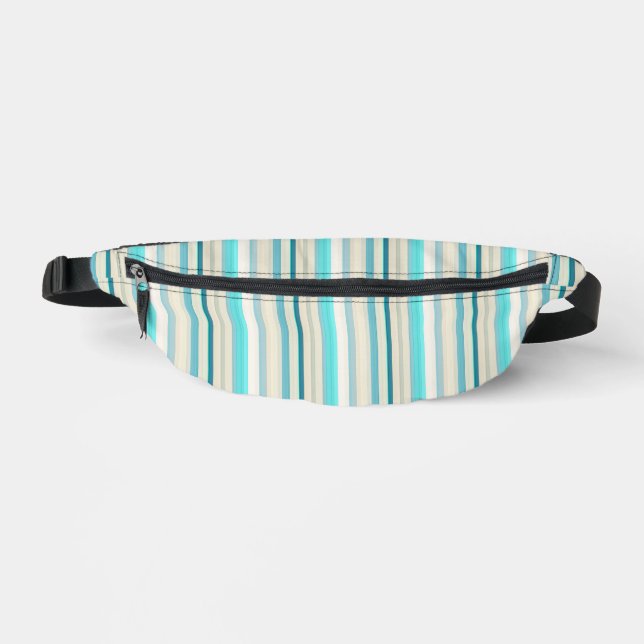 Sacs Banane Jolies rayures aqua blanc (Recto)
