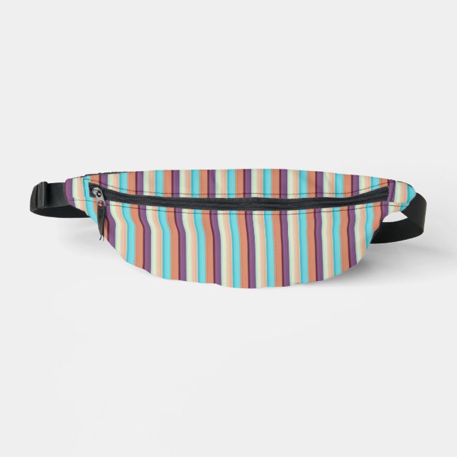 Sacs Banane Jolies rayures bleues marron  (Recto)