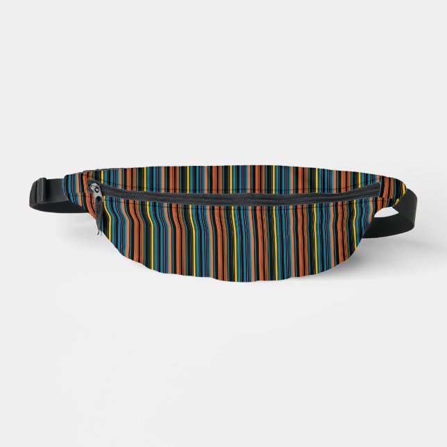 Sacs Banane Jolies rayures noires bleues (Recto)