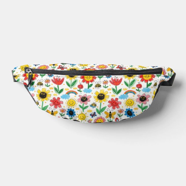 Sacs Banane Joyeux jours - Fleur joyeuse et Motif d'amis (Poser)