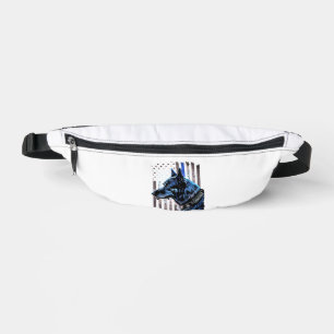 Sacs Banane K9 Berger Allemand Police Chien Mince Ligne Bleue
