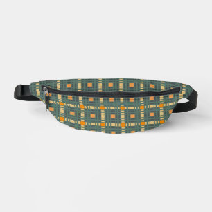 Sacs Banane Kaki plaid tartan Fanny Pack