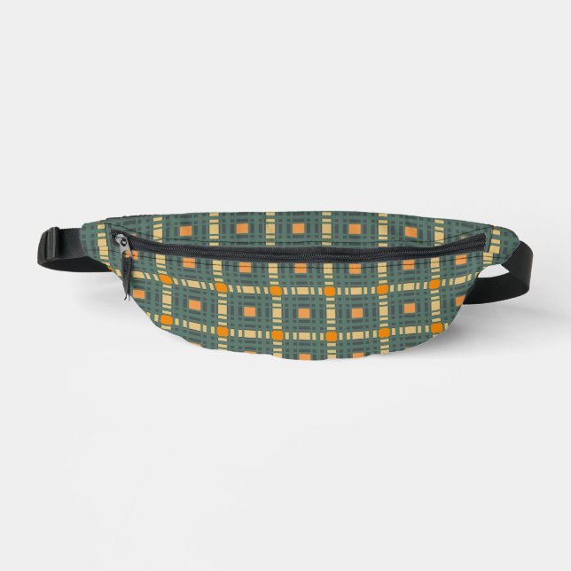 Sacs Banane Kaki plaid tartan Fanny Pack (Recto)