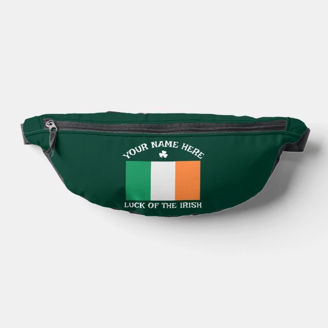 Sacs Banane La Saint-Patrick Drapeau Irlande Nom Personnalisé  (Poser)