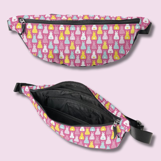 Sacs Banane Lapin de Pâques motif (Cute pink bunny fanny pack)