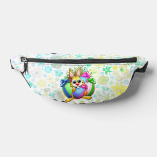 Sacs Banane Lapin drôle mordant un œuf de Pâques