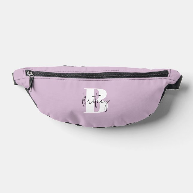 Sacs Banane Lavender Moderne Minimaliste Monogramme (Poser)