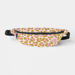 Sacs Banane Leopard Brown rose beige Personnalisé