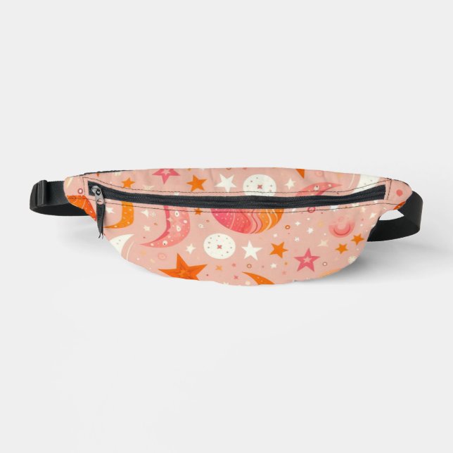 Sacs Banane Les rêves célestes orange et rose (Recto)