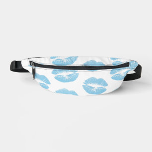 Sacs Banane Lèvres Bleues, Motif De Lèvres, Bleu, Baiser