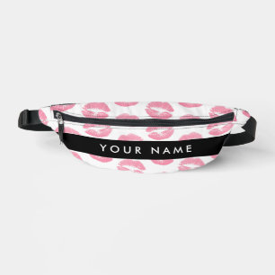 Sacs Banane Lèvres Roses, Baiser, Baguette à lèvres, Votre Nom