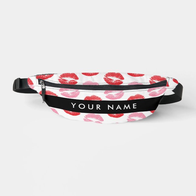 Sacs Banane Lèvres Rouges, Lèvres Roses, Baiser, Votre Nom, Pe (Recto)