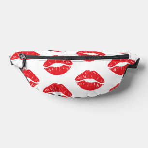 Sacs Banane Lèvres Rouges, Rouge À Lèvres, Baiser, Motif Des L