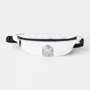Sacs Banane Licorne Fleur céleste Licorne Vecteur Premium Typo