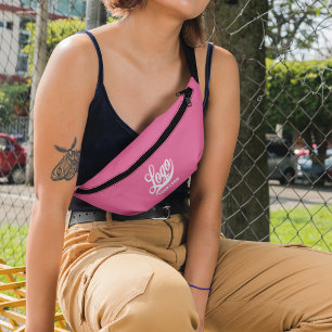 Sacs Banane Logo d'entreprise sur Hot rose, Promotion Crossbod