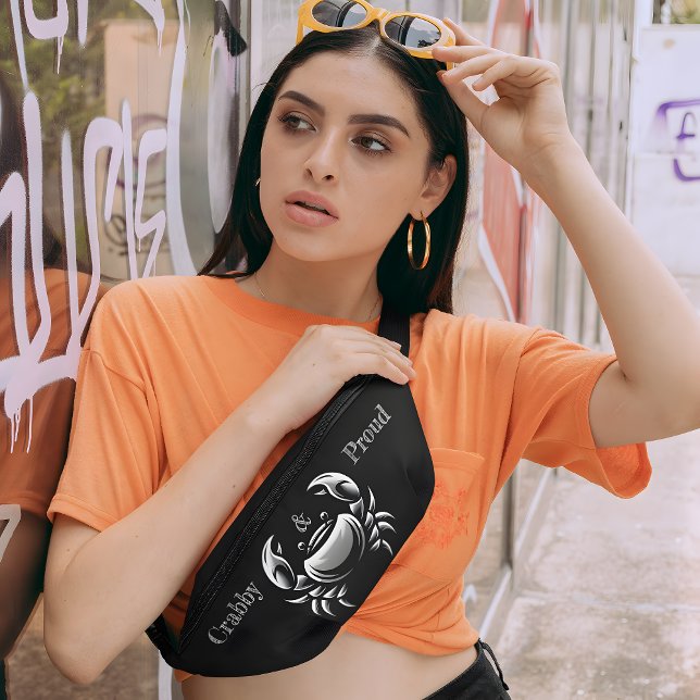 Sacs Banane Logo élégant et élégant de crabe 'Crabby & Fier' N (Créateur téléchargé)